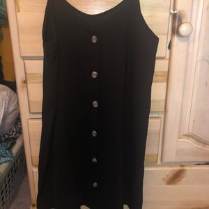 BRAND NEW Mid length loose black flowy swing dress